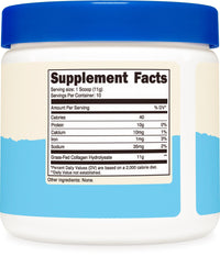 Thumbnail for Nutricost Collagen Peptides Powder 4 oz (Unflavored) Type I, Type III Collagen - Grass-Fed, Gluten Free and Non-GMO