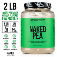 Thumbnail for NAKED Vanilla Pea Protein Isolate 2LB Pure Micronized Creatine Monohydrate 1,000g (200 Servings) – Vegan; Bulk; Non-GMO; Gluten Free; Soy Free