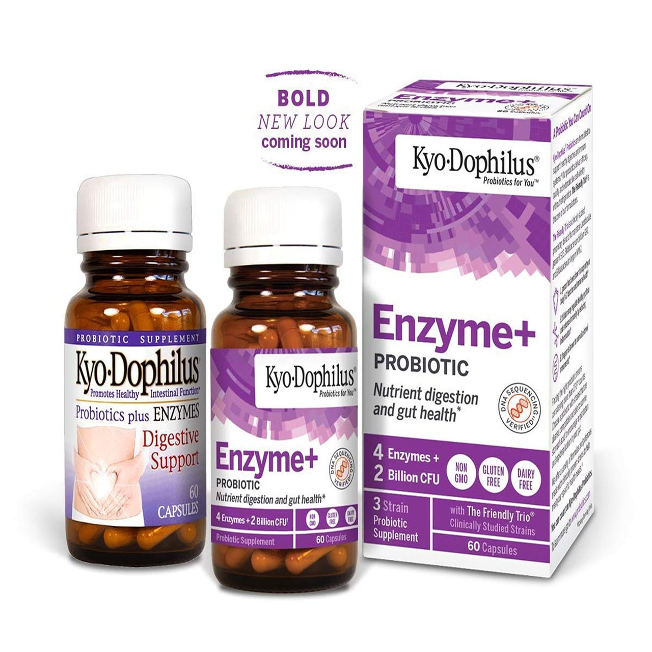 Kyolic Kyo-Dophilus Enzymes+ Probiotic, Nutrient Digestion and Gut Health*, 60 Capsules
