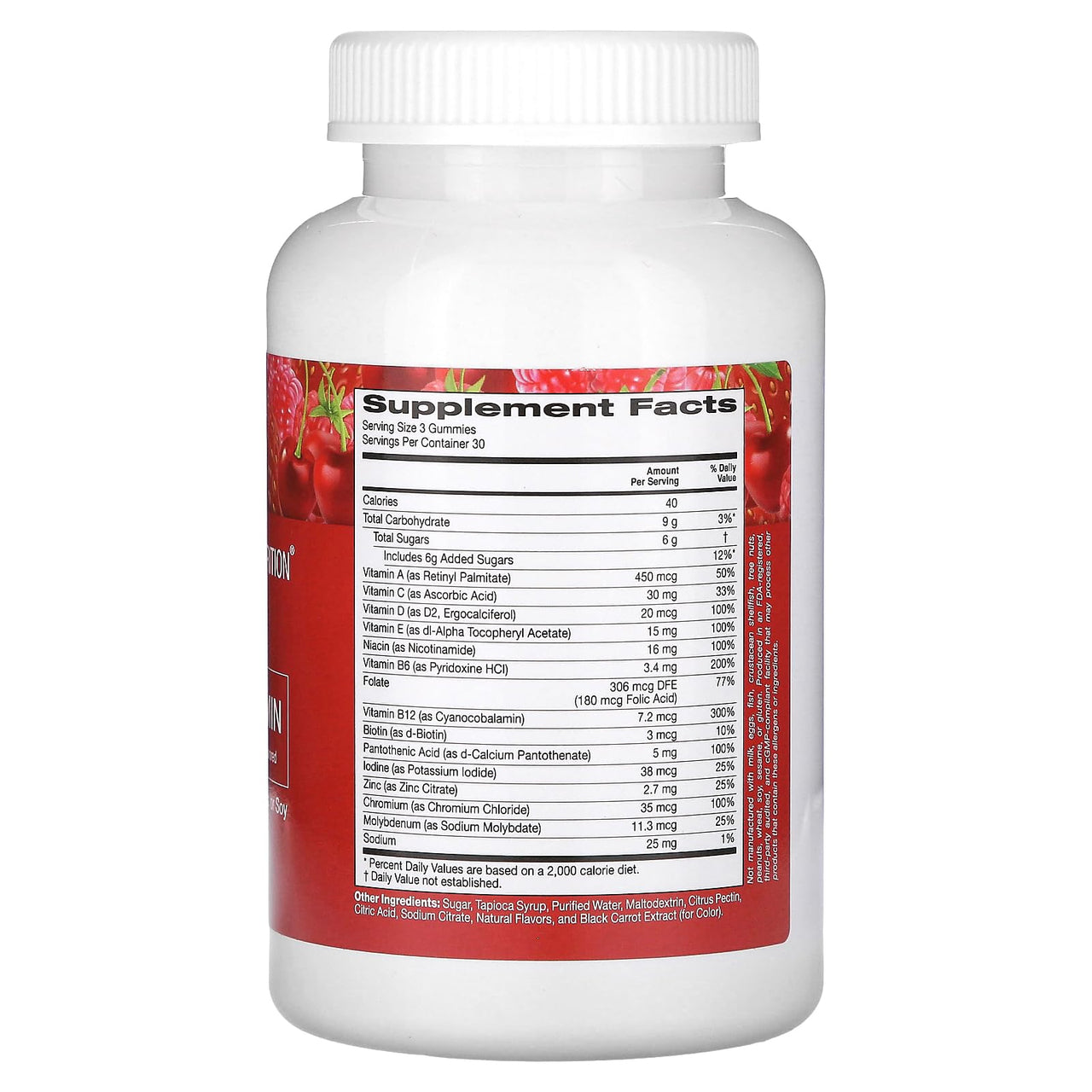 California Gold Nutrition Men's Multivitamin Gummies, Mixed Berry and Fruit, 90 Gummies