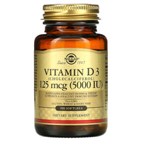 Thumbnail for Solgar Vitamin D3 (Cholecalciferol) 125 MCG (5000 IU), 100 Softgels - Helps Maintain Healthy Bones & Teeth - Immune System Support - Non GMO, Gluten-Free, Dairy Free - 100 Servings