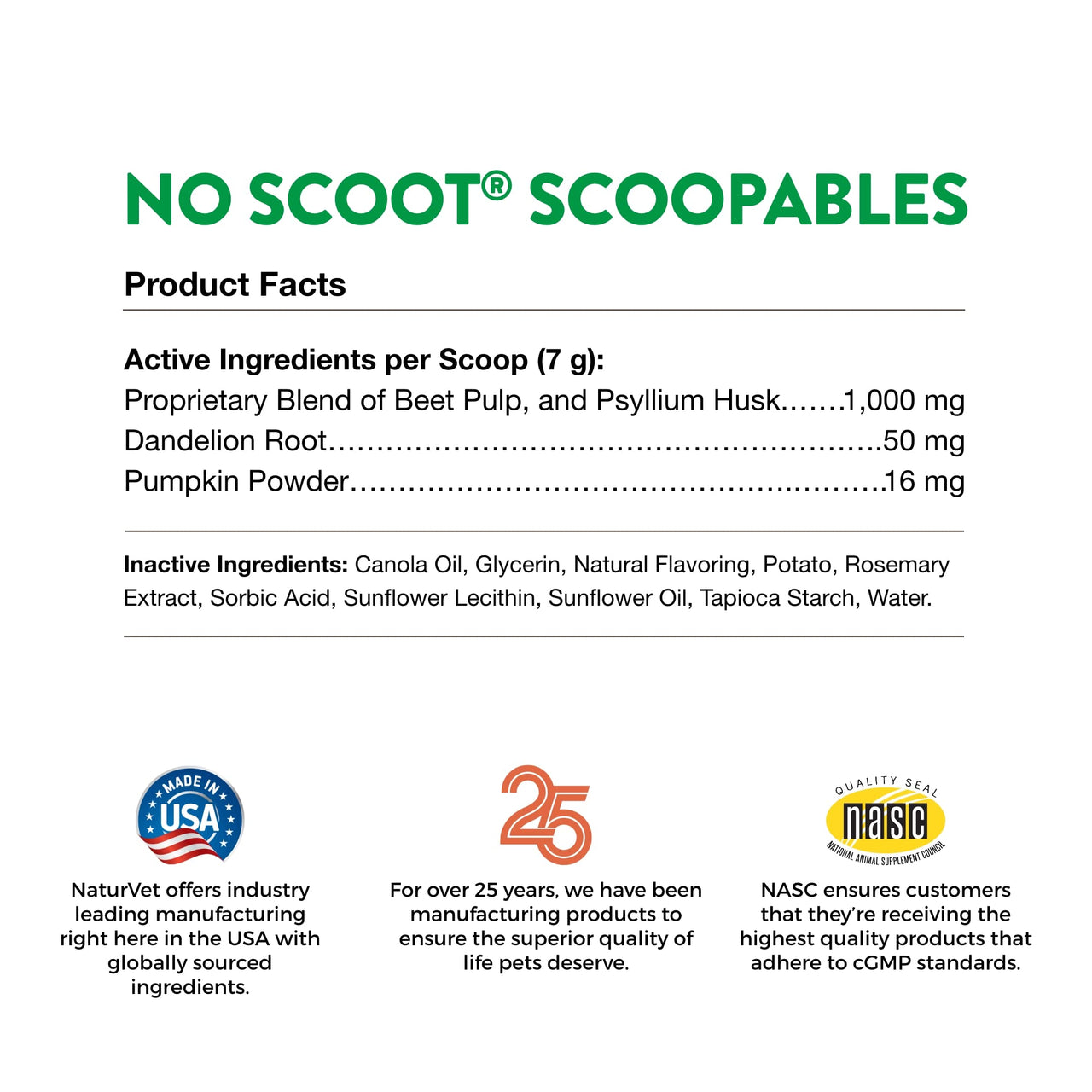 NaturVet Scoopables No Scoot For Dog Bite - Anal Gland Support For Dogs - Supports Normal Bowel Function - Chewable Stool & Bowel Health Pet Supplement - Pumpkin, Psyllium Husk, & Beet Pulp | 11oz Bag