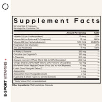 Thumbnail for Codeage E-Sport Vitamins+ Citicoline Cognizin, Bacopa Monnieri Supplement, Multivitamins, Astaxanthin, L-Theanine, Ginkgo Biloba, Acetyl-L-Tyrosine, Huperzine A, Lutein, Esport Gaming - 90 Capsules