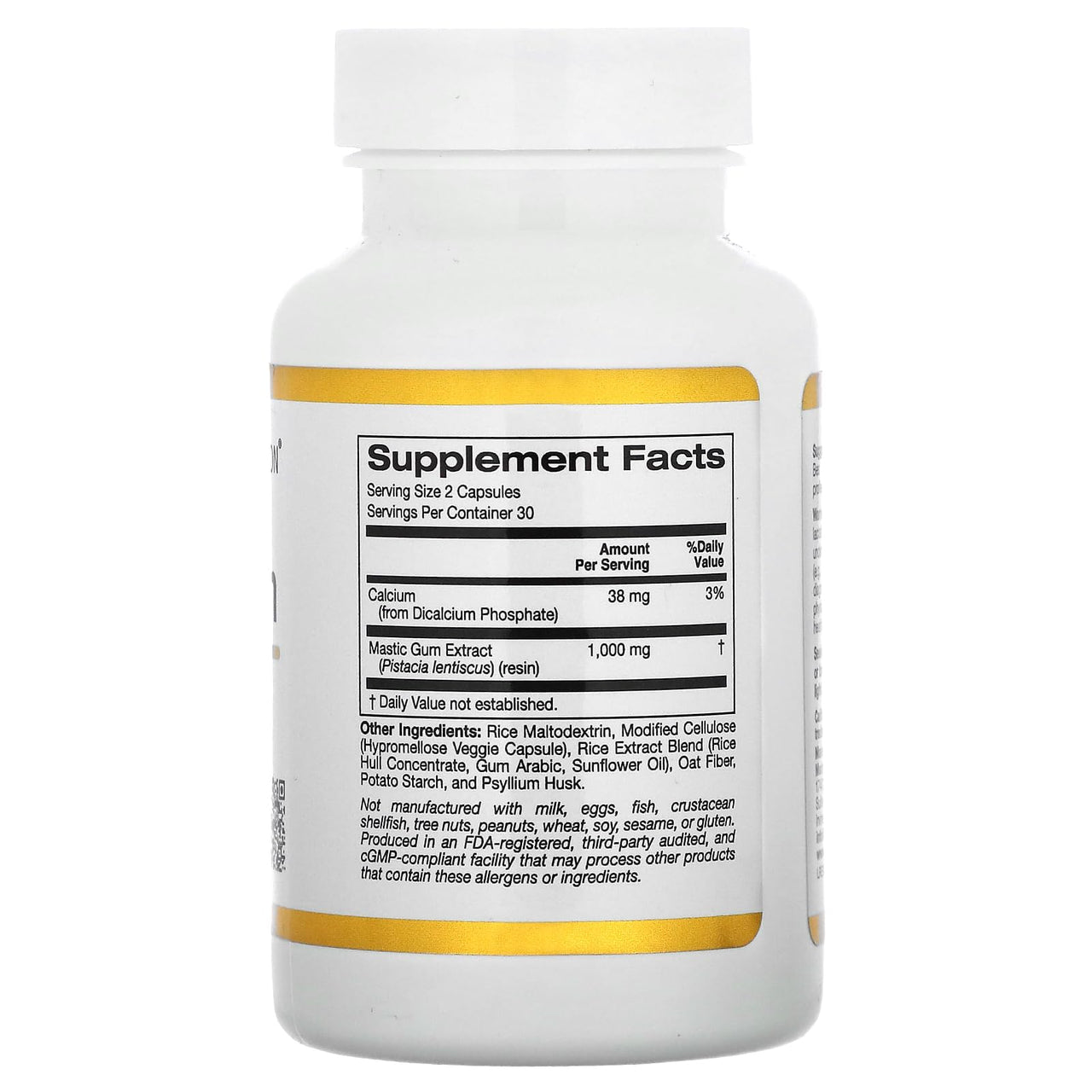 California Gold Nutrition Mastic Gum, 500 mg, 60 Veggie Capsules