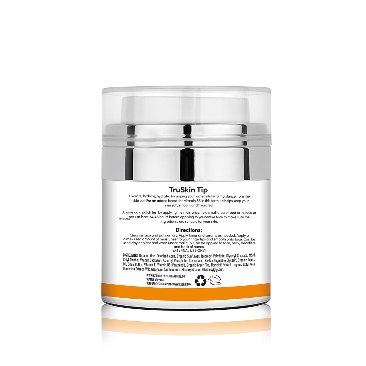 TruSkin Vitamin C Moisturizer Face Cream – Brightening, Anti Aging, Hydrating, Skin Wrinkle Cream – Vitamin B5, Vitamin E, Jojoba Oil, Aloe Vera & Green Tea, 1.7 Fl Oz