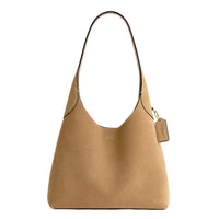 Thumbnail for Coach Suede Brooklyn Shoulder Bag 28, B4/Sand