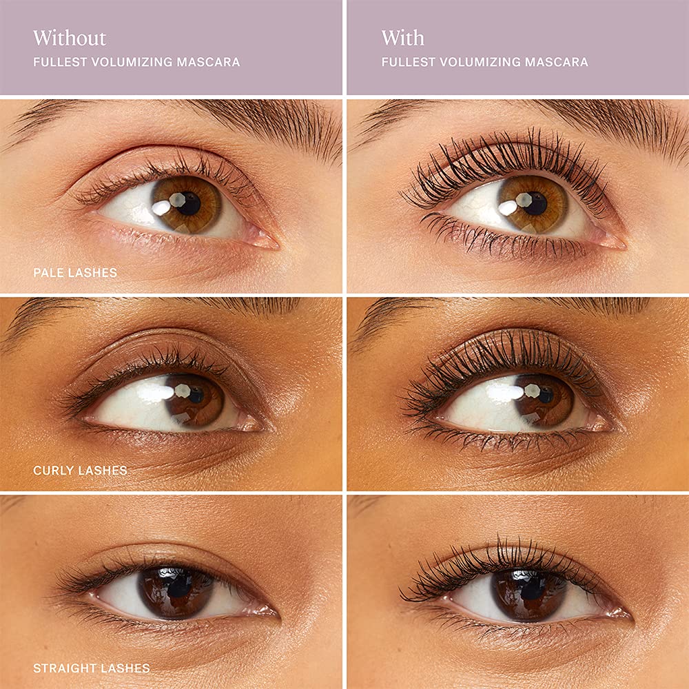 ILIA - Fullest Volumizing Mascara | Weightless, Buildable, Smudge + Flake-Free, Sensitive Eyes Safe | Full, Thick, Healthier Lashes | Non-Toxic, Vegan, Cruelty-Free (Full Size; 0.32 fl oz | 9.5 ml)