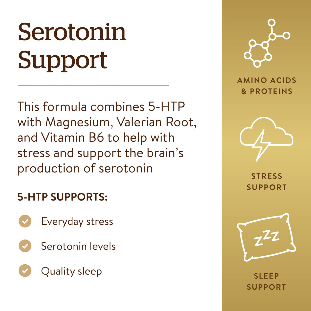 Solgar 5-HTP 100 mg, 90 Vegetable Capsules - Promotes Relaxation - Positive Mood & Stress Support - Non-GMO, Vegan, Gluten Free, Dairy Free, Kosher - 90 Servings