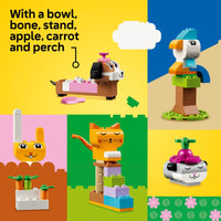 Thumbnail for LEGO Classic Creative Pets, Building Brick Animals Toy, Kids Build a Dog, Cat, Rabbit, Hamster and Bird, Gift for Animal-Loving Boys and Girls Aged 5 and Up, Great Build Together Toy, 11034