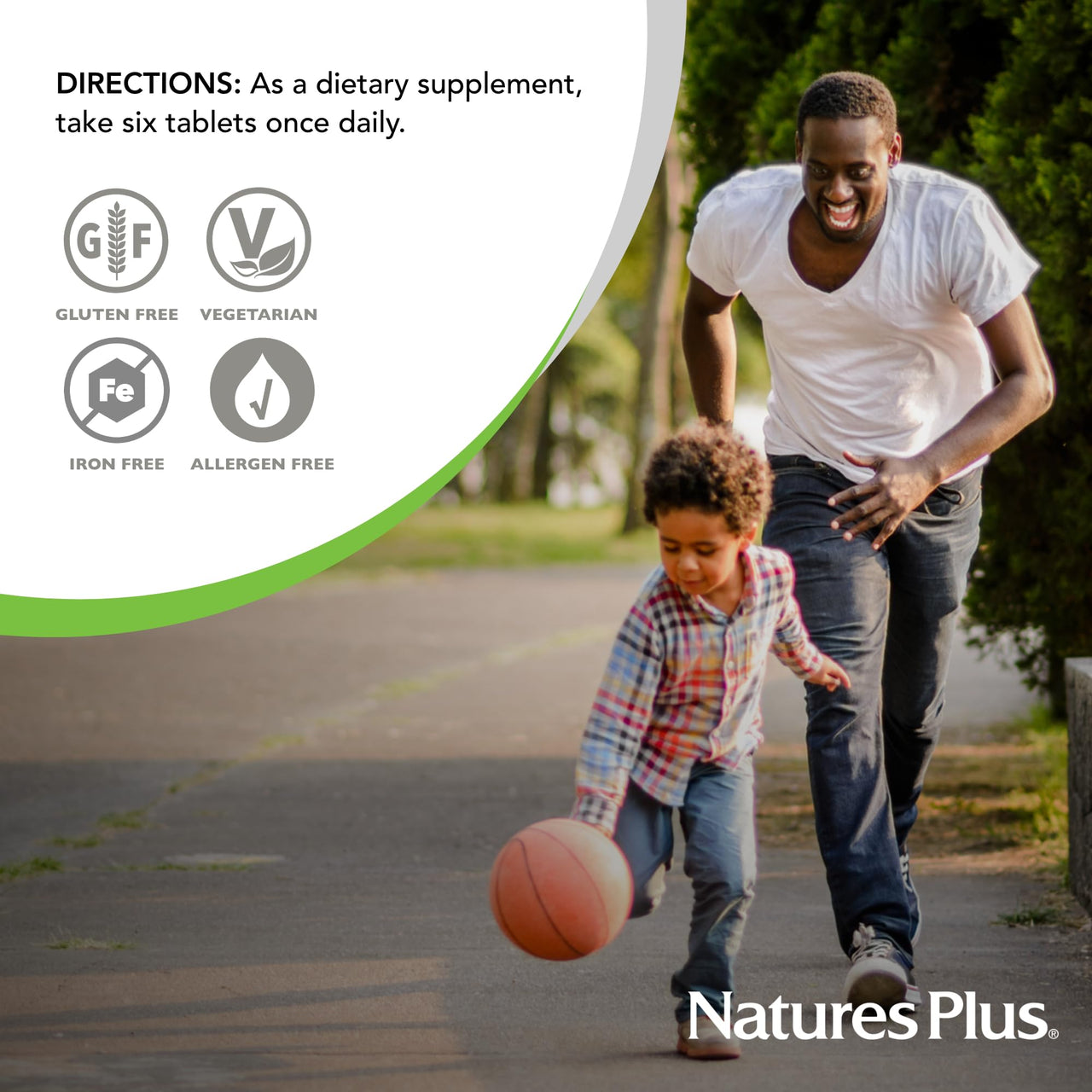 NaturesPlus Source of Life No Iron - 180 Mini-Tabs - Multivitamin & Mineral Supplement - Supports Natural Energy & Overall Well-Being - Gluten Free, Vegetarian - 30 Servings