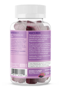 Thumbnail for SUKU Vitamins - Mega Strength Magnesium - 177 mg of Magnesium Bisglycinate Gummies for Muscle Function - Easy to Chew - Non GMO, Gluten Sugar Free - Grape BlackBerry Flavored Gummy Vitamins (50 Count)