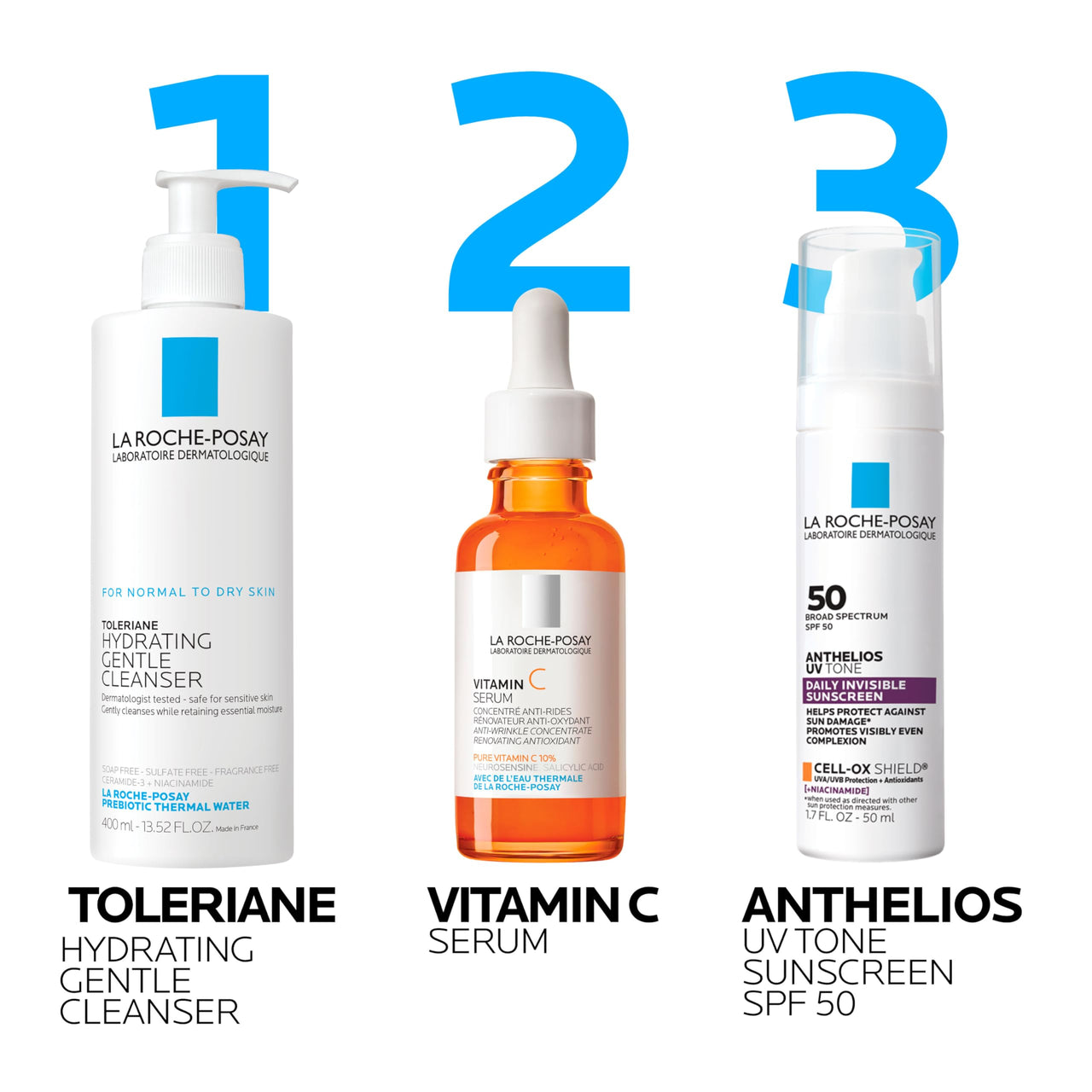 La Roche Posay Anthelios UV Tone Sunscreen SPF 50, Daily Sunscreen for Face with Niacinamide, Broad Spectrum Invisible SPF Protection for Discoloration and Uneven Skin