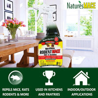 Thumbnail for Nature's Mace Rodent Repellent Spray, Keep Mice Out, Mouse Deterrent, Indoor, Outdoor, 40 Ounce Ready-to-Use, Safe to Use Around People, Pets, Plants