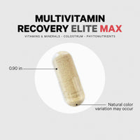 Thumbnail for Codeage Multivitamin Recovery Elite Max Supplement - Vitamins A, C, D, E, B-Complex, Essential Minerals, Antioxidants, Colostrum, Phytonutrients, Pantethine, Non-GMO, Sport Multivitamins - 90 Capsules