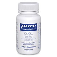 Thumbnail for Pure Encapsulations CoQ10 60 mg | Coenzyme Q10 Supplement for Energy, Antioxidants, Brain and Cellular Health, Cognition, and Cardiovascular Support* | 60 Capsules