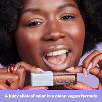 Thumbnail for Kosas Wet Lip Oil Gloss - Hydrating Lip Plumping Treatment with Hyaluronic Acid & Peptides, Non-Sticky Finish (Unzipped)