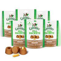 Thumbnail for Greenies Pill Pockets for Dogs Large Size, Dog Treat Pouch for Capsule Medication, Peanut Butter Flavor, (6) 7.9 oz. Pouches