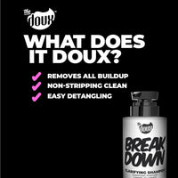 Thumbnail for The Doux BREAKDOWN Clarifying Shampoo for Curly & Textured Hair — Vitamin E & Rosemary Detox Shampoo for Men & Women — Sulfate‑Free, Anti‑Build‑Up & Oily Hair Cleanser
