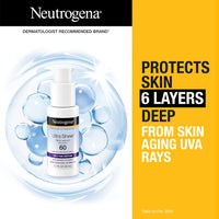 Thumbnail for Neutrogena Ultra Sheer Face Sunscreen with Vitamin E & SPF 60, Sunscreen for Face with Broad Spectrum UVA/UVB Protection, Fragrance-Free, Oxybenzone-Free, Water-Resistant (80 minutes), 1.7 Fl Oz