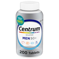 Thumbnail for Centrum Silver Men's 50+ Multivitamin with Vitamin D3, B-Vitamins, Zinc for Memory and Cognition - 200 Tablets