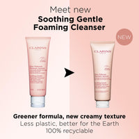 Thumbnail for Clarins NEW Soothing Gentle Foaming Face Cleanser | Cleanses, Soothes, and Comforts | Contains Nourishing Shea Butter | Soap-Free| SLS-Free| Very Dry or Sensitive Skin Types | 4.2 Ounces