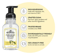 Thumbnail for J.R. Watkins Foaming Hand Soap with Pump Dispenser, Moisturizing Foam Hand Wash, Alcohol-Free, Cruelty-Free, Citron, 9 fl oz, 3 Pack
