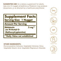 Thumbnail for Melatonin 3mg Nuggets Solgar 120 Tabs