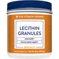 Thumbnail for The Vitamin Shoppe Lecithin Granules - Brain Memory & Liver Support | Phosphatidylcholine Complex | 16 oz Powder | 100% Soy-Based