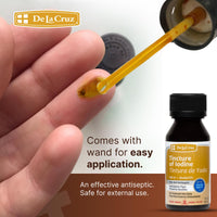 Thumbnail for De La Cruz 2% Iodine First Aid Antiseptic, Made in USA 1 FL OZ (1 Bottle)