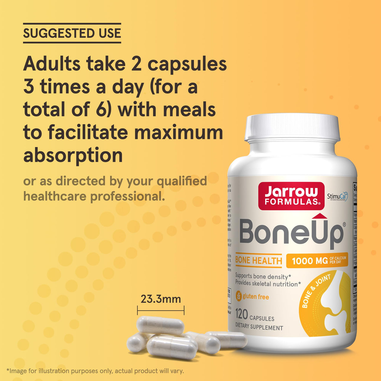 Jarrow Formulas BoneUp for Bone Density - Vitamin D3 and K2, Calcium Support, 120 Capsules, Provides Skeletal Nutrition, Up to 20 Days Supply