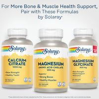 Thumbnail for Solaray Magnesium Amino Acid Chelate 200 mg, Chelated Magnesium Supplement for Bone Health, Heart Health and Muscle Function Support, Vegan, 60-Day Money Back Guarantee, 100 Servings, 100 VegCaps