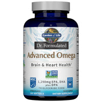 Thumbnail for Garden of Life Dr. Formulated Advanced Omega Fish Oil, 1,290mg EPA DHA & DPA in Triglyceride Form - Omega 3 Fish Oil Supplement for Heart Health & Brain Support, Non-GMO, Citrus Flavored, 180 Softgels