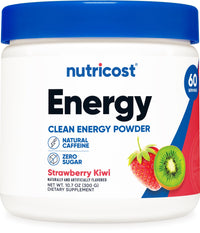 Thumbnail for Nutricost Energy Complex (Strawberry Kiwi) (60 Servings) - Clean Energy Powder, 300g Dietary Supplement