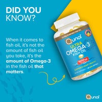 Thumbnail for Qunol Fish Oil Omega 3 Mini Softgels, 1000mg Omega 3 EPA + DHA, Ultra Pure Supplements, Heart Health Support, Lemon Flavor, Easy to Swallow Minis, 3 Month Supply, 180 Count