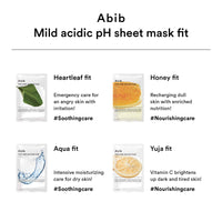Thumbnail for Abib Mild Acidic pH Sheet Mask Aqua Fit 10 Sheets I Intense Hydrating and Moisturizing Care for Dry and Dehydrated Skin