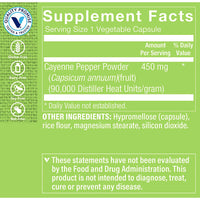 Thumbnail for The Vitamin Shoppe Cayenne Extract 450MG (Capsicum), Promotes Cardiovascular (100 Capsules)