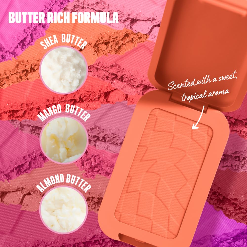 NYX PROFESSIONAL MAKEUP Buttermelt Powder Blush, Fade and Transfer-Resistant Blush, Up to 12HR Make Up Wear, Vegan Formula - Sooner The Butta