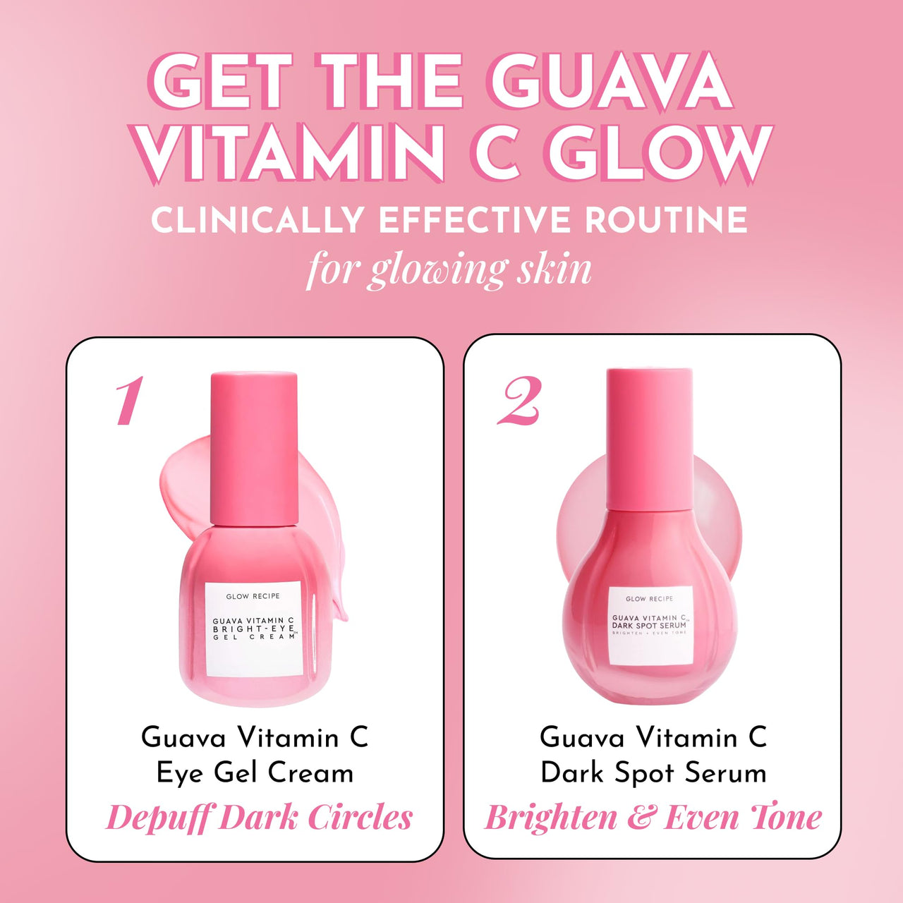 Glow Recipe Guava Vitamin C Serum for Sensitive Skin - Moisturizing, Brightening & Vegan Korean Skin Care Face Serum for Dark Spots, Even Tone & Redness - Tranexamic, Ferulic Acid & Vitamin E (30ml)