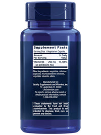 Thumbnail for Life Extension Vitamin B6, 250 mg, high Potency, Cardiovascular Health, neurological Health, Eye Health, Healthy Kidney Function, Gluten-Free, Non-GMO, Vegetarian, 100 Capsules