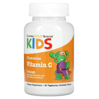 Thumbnail for California Gold Nutrition Chewable Vitamin C with Bioflavonoid Complex for Children, Orange, 90 Vegetarian Tablets