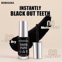 Thumbnail for BOBISUKA Black Tooth Paint, Professional Black Out Teeth Makeup Solution - Safe, Quick Dry & Realistic, Perfect for Cosplay, Halloween Makeup, Theater, and Special Effects (5 ml)