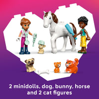 Thumbnail for LEGO Friends Animal Vet Clinic Building Toy - Playset for Preschool Girls & Boys, Ages 4+ - Gift for Birthdays - W/Valeria & Zac Minidolls, 5 Toy Pets, & Accessories - 42696