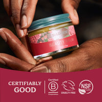 Thumbnail for Badger Rose Beauty Balm, 100% Organic Nourishing Treatment For Face, Neck & Hands w/Pure Rose Essential Oil, Intensive Long Lasting Face Moisturizer for Women & Men, 1 oz Glass Jar