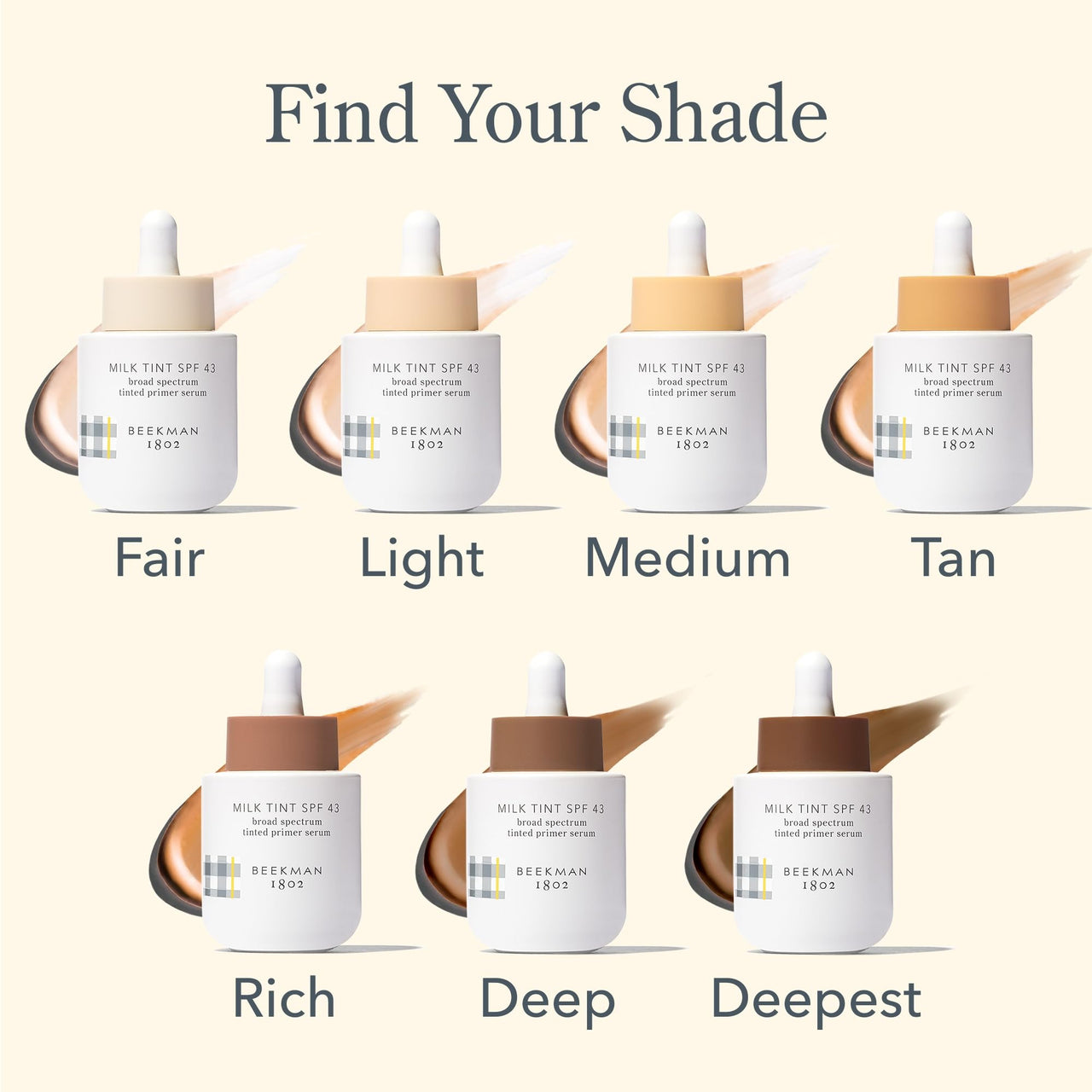 Beekman 1802 Milk Tint Face Primer with SPF 43, Fair - Oxybenzone Free - 1 oz - Tinted Mineral SPF, Makeup Primer & Moisturizer - Blends Seamlessly - Good for Sensitive Skin - Cruelty Free