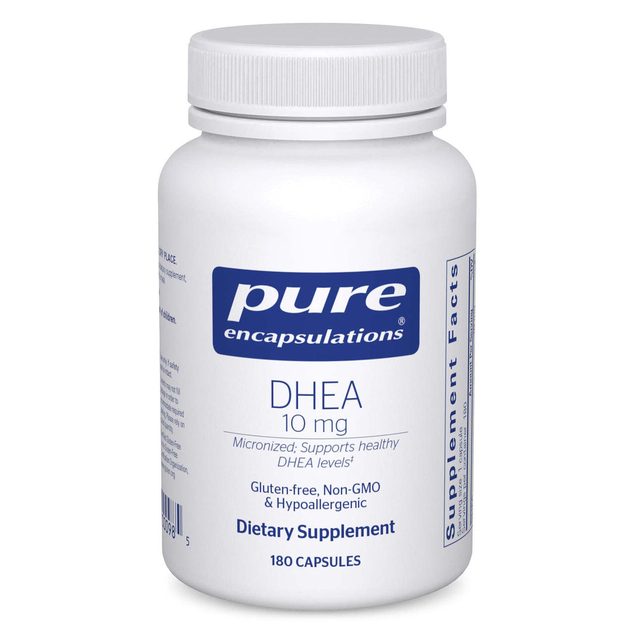 Pure Encapsulations DHEA 10 mg - Adrenal Supplement for Immune Support, Metabolism & Hormone Balance* - with Micronized DHEA - 180 Capsules