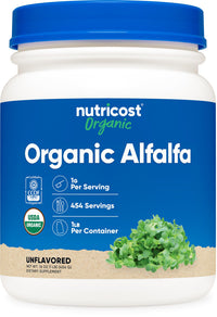 Thumbnail for Nutricost Organic Alfalfa Powder 1LB - USDA Certified 100% Organic, Vegetarian, Non-GMO, Gluten Free