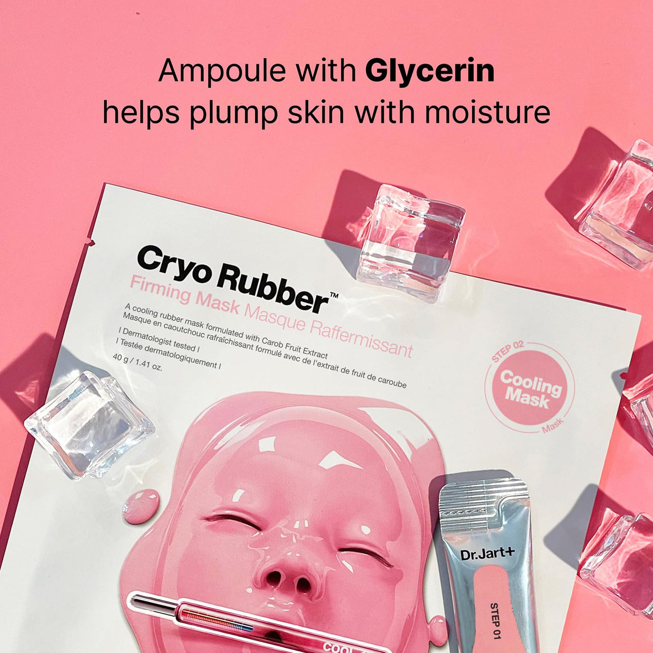 Dr.Jart+ Cryo Rubber Firming Korean Face Mask with Moisturizing Glycerin | Korean Skin Care | Travel Size, 1 Pack