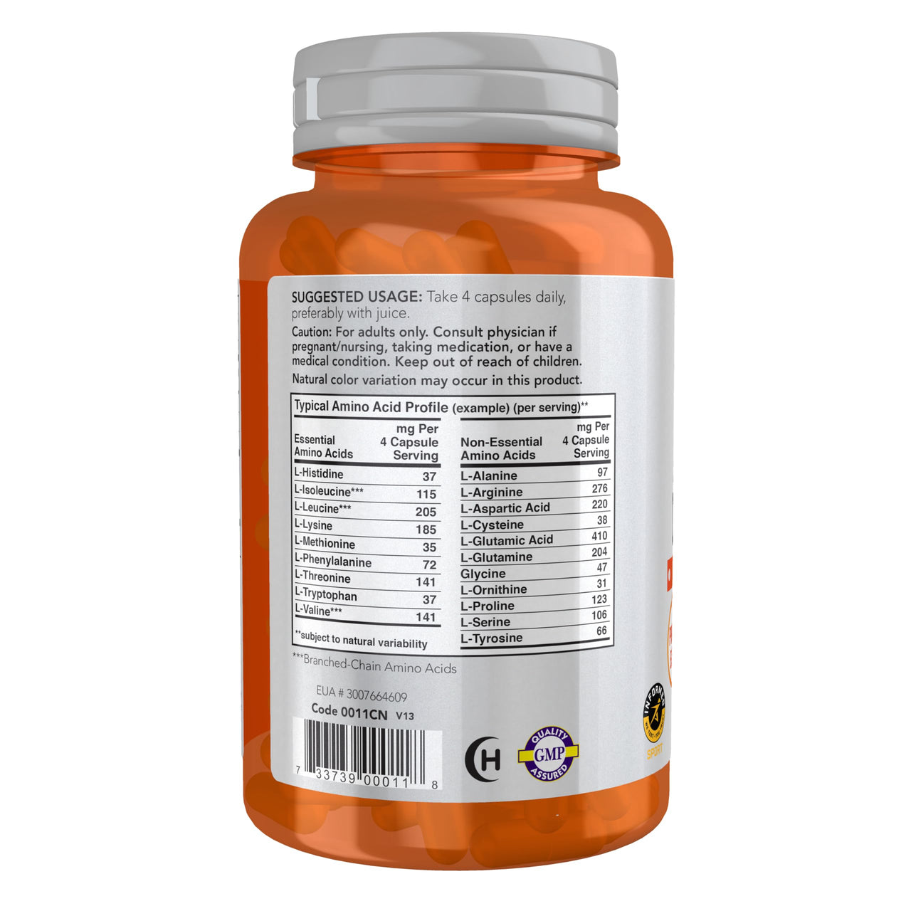 NOW Sports Nutrition, Amino Complete™, Protein Blend With 21 Aminos and B-6, 120 Veg Capsules
