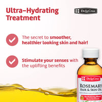 Thumbnail for De La Cruz Rosemary Oil Blend Moisturizer with Castor, Avocado and Olive Oil - Topical Use Only 8 FL. OZ. (236 mL)