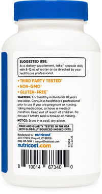 Thumbnail for Nutricost Pygeum Extract 5000mg Equivalent, 120 Capsules (from 500mg of 10:1 Extract) - Veggie Capsules, Non-GMO, Gluten Free, Vegetarian Friendly